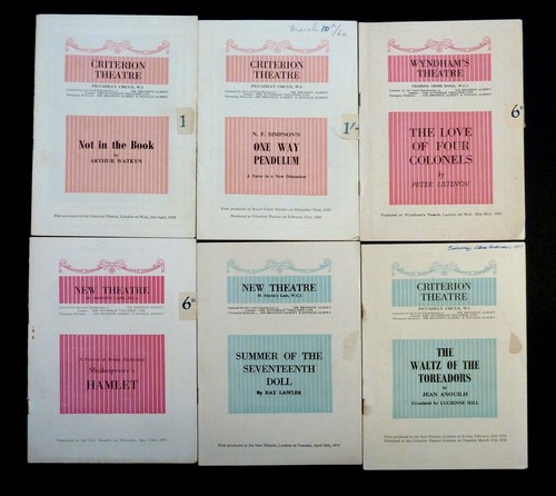 Vintage theatre programmes - x,