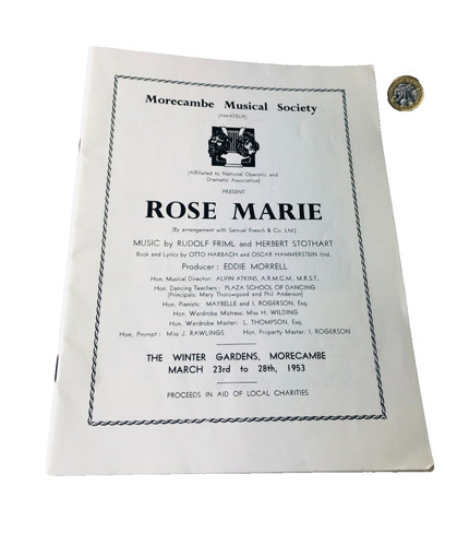 Theatre programme rose marie - theatre,