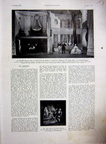 Original old vintage print - old,