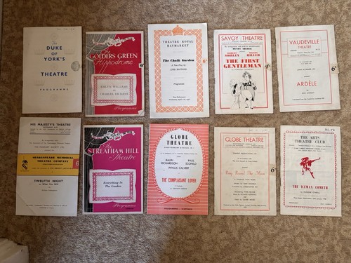Vintage theatre programmes - vintage,