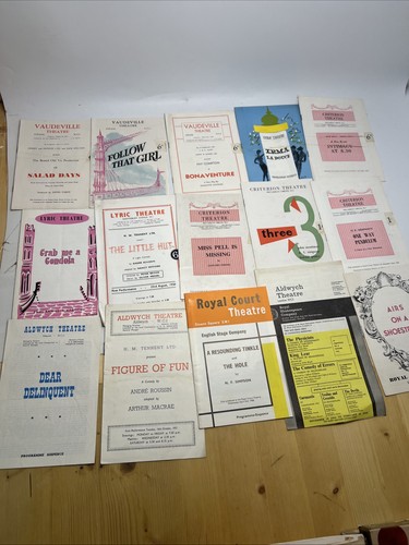 Vintage theatre programmes - vintage,