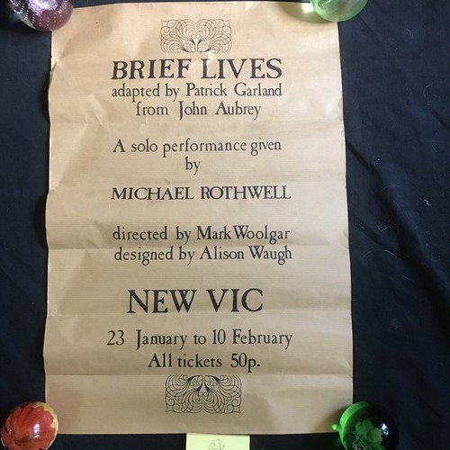 New vic theatre brief - theatre-, lives