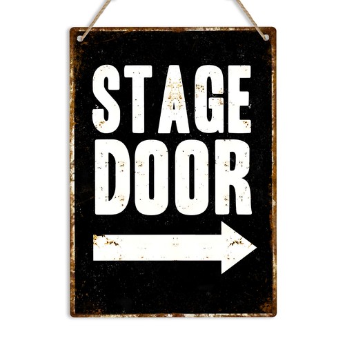 Stage door theatre retro - theatre, metal