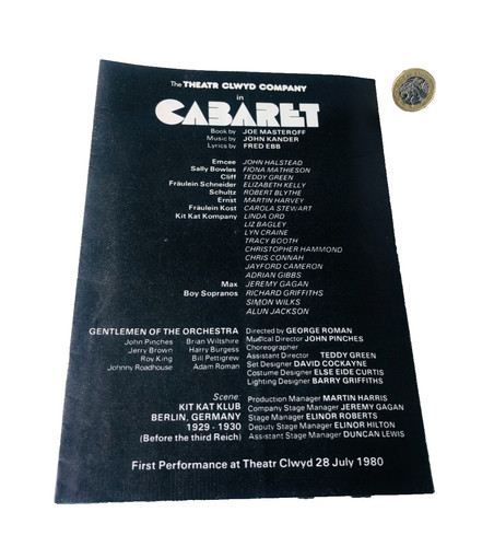 Theatre programme cabaret - theatre,