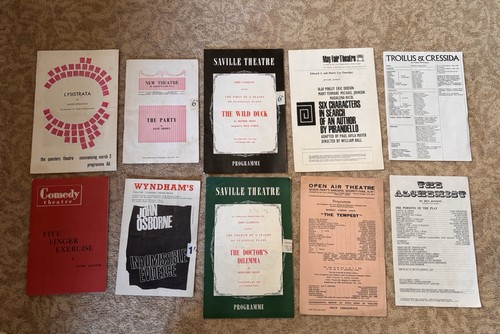 Vintage theatre programmes - theatre,