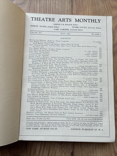 Theatre arts monthly - arts, 1931