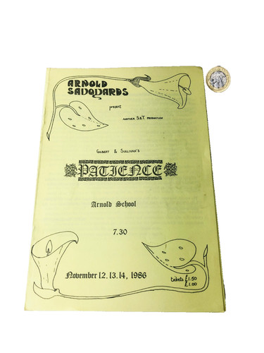 Theatre programme patience - theatre,