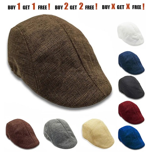 Vintage linen ivy cap - linen,