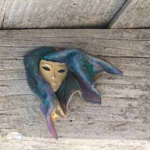 Vintage leather theatre - leather, mask