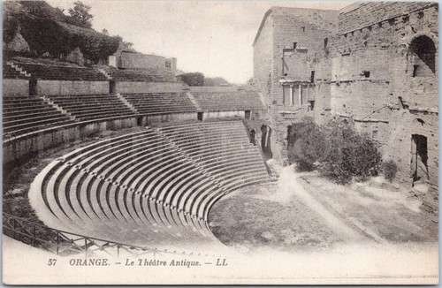 Vintage postcard roman - vintage, theatre