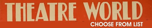 Theatre world vintage - world,