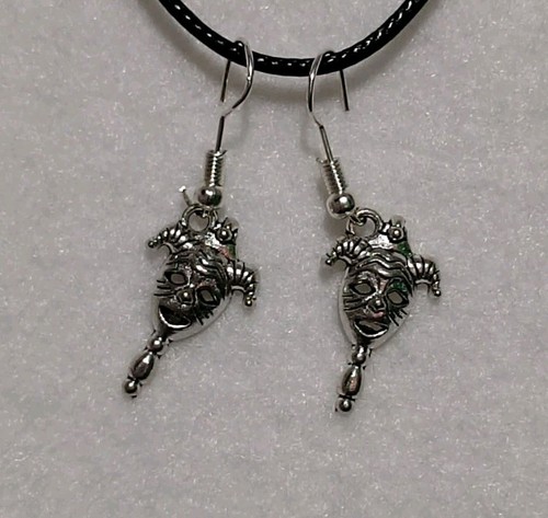 Vintage theatre mask earrings - vintage,