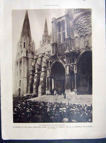 Original old vintage print - old,